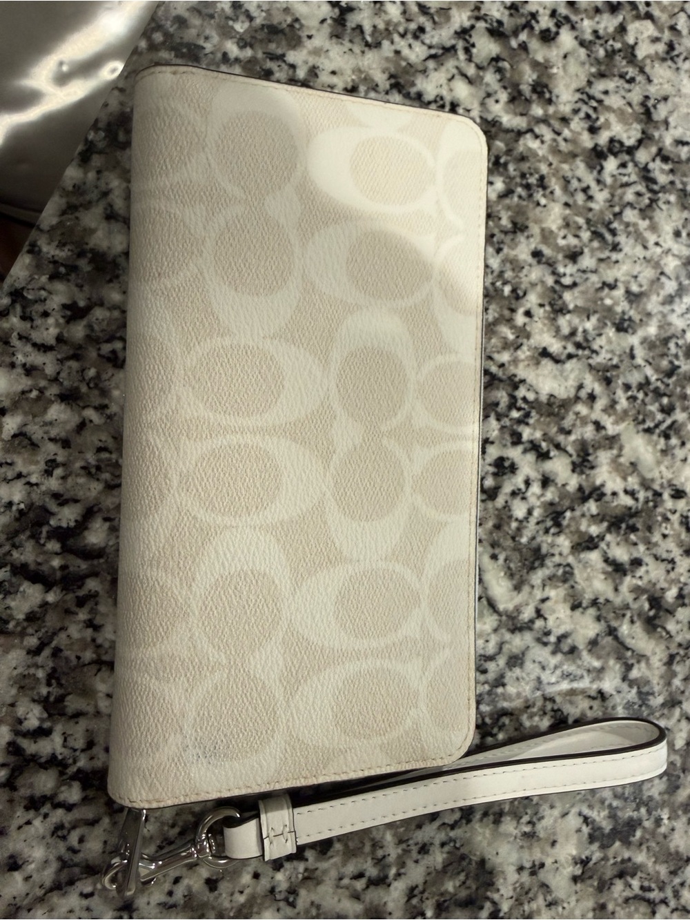 Coach Cream Signature Wristlet - Picture 5 of 5